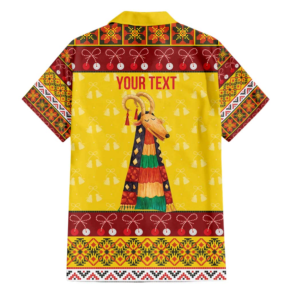 Personalized Moldova Christmas Family Matching Off Shoulder Maxi Dress and Hawaiian Shirt Capra Goat Folk Costume - Wonder Print Shop