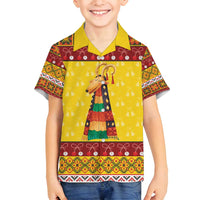 Personalized Moldova Christmas Family Matching Off Shoulder Maxi Dress and Hawaiian Shirt Capra Goat Folk Costume - Wonder Print Shop