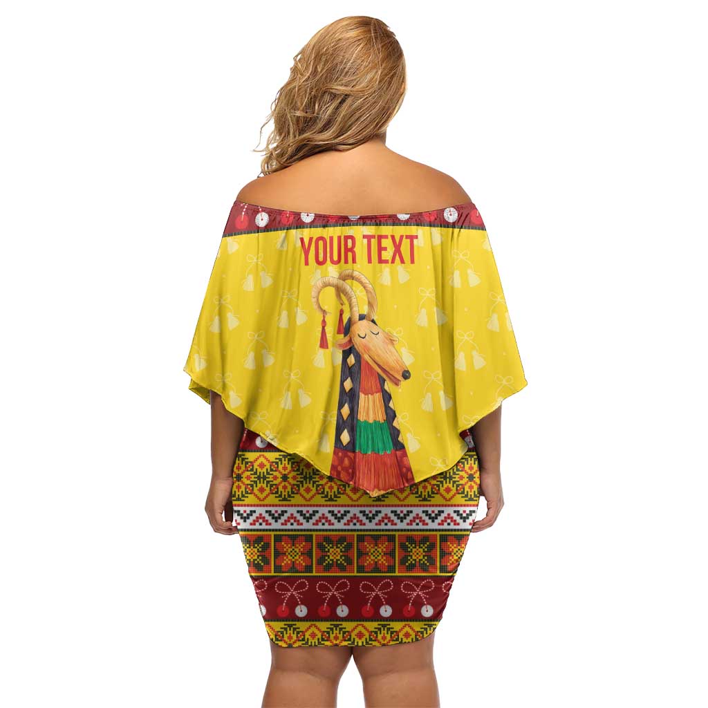 Personalized Moldova Christmas Family Matching Off Shoulder Short Dress and Hawaiian Shirt Capra Goat Folk Costume - Wonder Print Shop