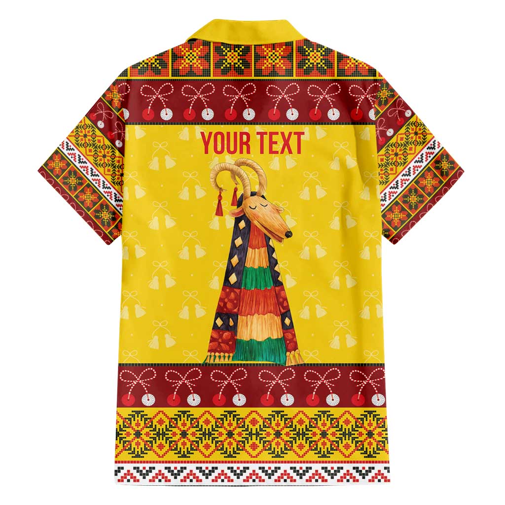 Personalized Moldova Christmas Family Matching Short Sleeve Bodycon Dress and Hawaiian Shirt Capra Goat Folk Costume - Wonder Print Shop
