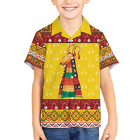 Personalized Moldova Christmas Family Matching Short Sleeve Bodycon Dress and Hawaiian Shirt Capra Goat Folk Costume - Wonder Print Shop