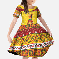 Personalized Moldova Christmas Family Matching Summer Maxi Dress and Hawaiian Shirt Capra Goat Folk Costume - Wonder Print Shop