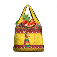 Personalized Moldova Christmas Grocery Bag Capra Goat Folk Costume - Wonder Print Shop