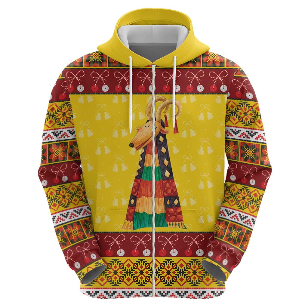 Personalized Moldova Christmas Hoodie Capra Goat Folk Costume - Wonder Print Shop