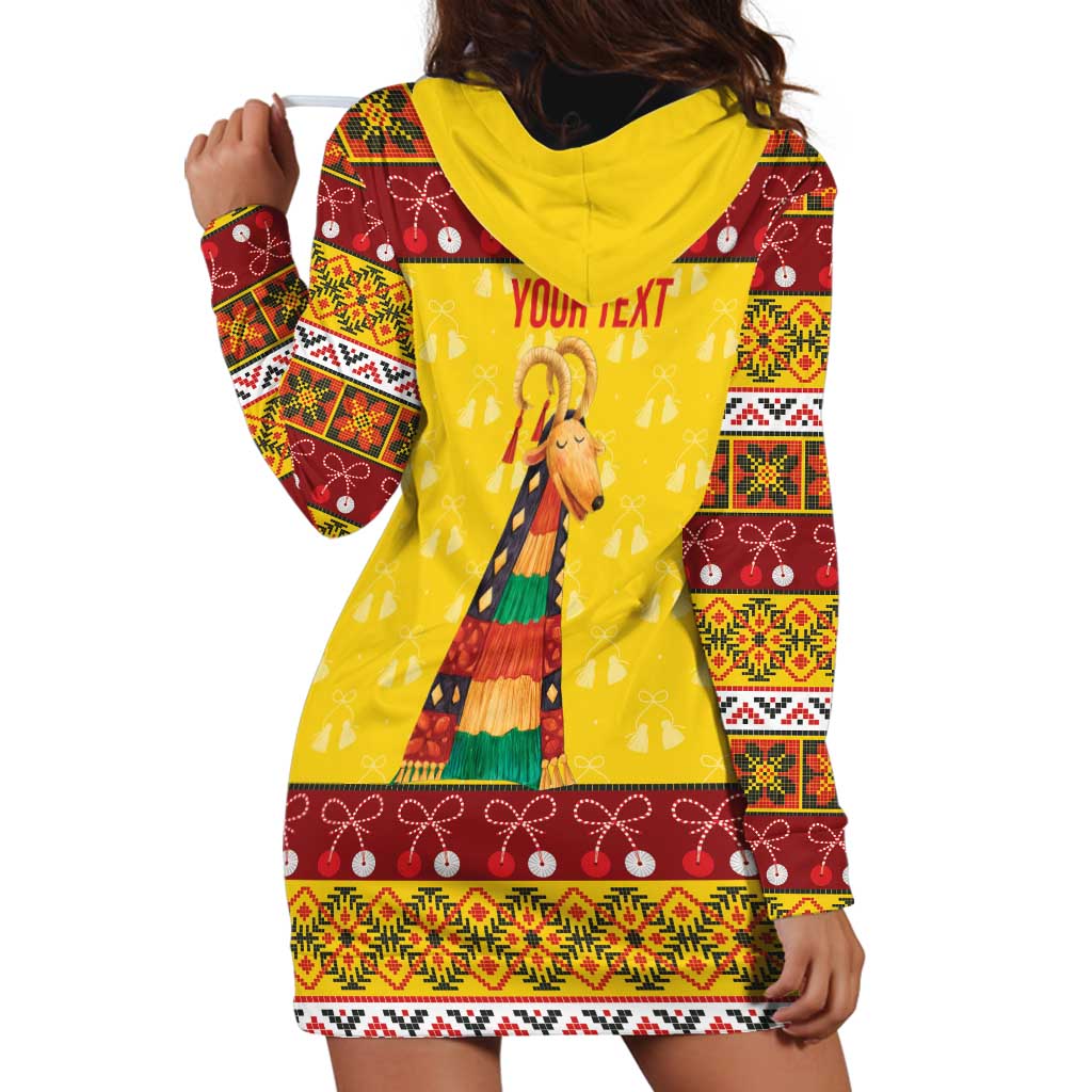 Personalized Moldova Christmas Hoodie Dress Capra Goat Folk Costume - Wonder Print Shop
