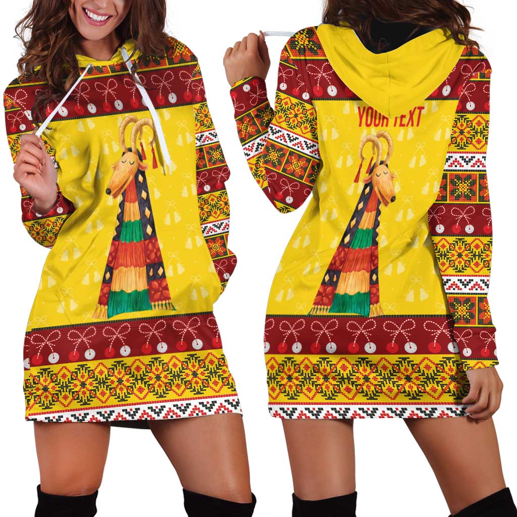 Personalized Moldova Christmas Hoodie Dress Capra Goat Folk Costume - Wonder Print Shop