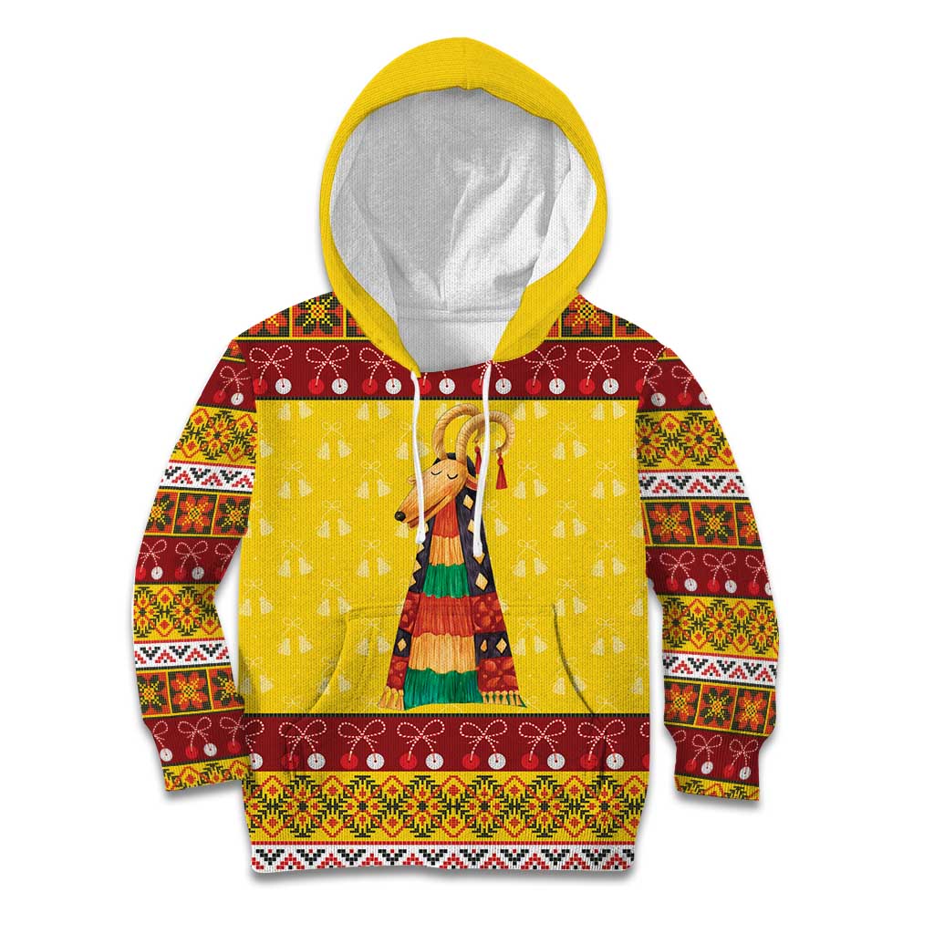 Personalized Moldova Christmas Kid Hoodie Capra Goat Folk Costume - Wonder Print Shop
