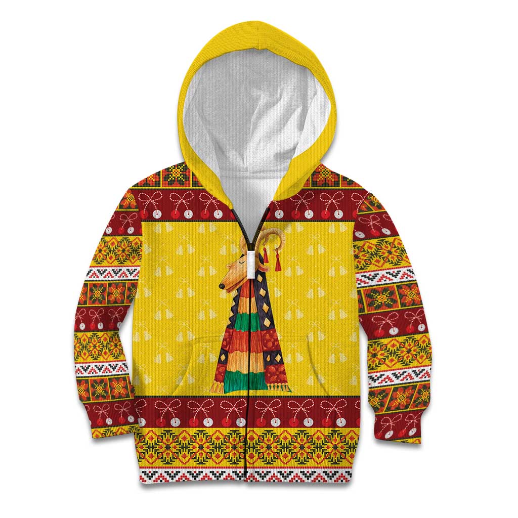 Personalized Moldova Christmas Kid Hoodie Capra Goat Folk Costume - Wonder Print Shop