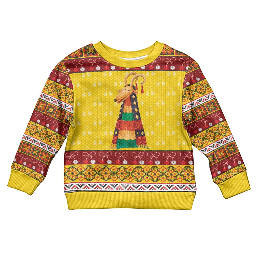Personalized Moldova Christmas Kid Ugly Christmas Sweater Capra Goat Folk Costume - Wonder Print Shop