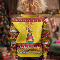 Personalized Moldova Christmas Kid Ugly Christmas Sweater Capra Goat Folk Costume - Wonder Print Shop