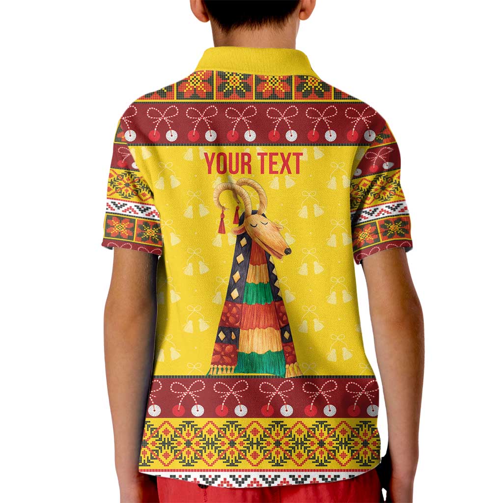 Personalized Moldova Christmas Kid Polo Shirt Capra Goat Folk Costume - Wonder Print Shop