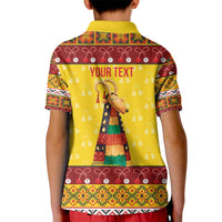 Personalized Moldova Christmas Kid Polo Shirt Capra Goat Folk Costume - Wonder Print Shop