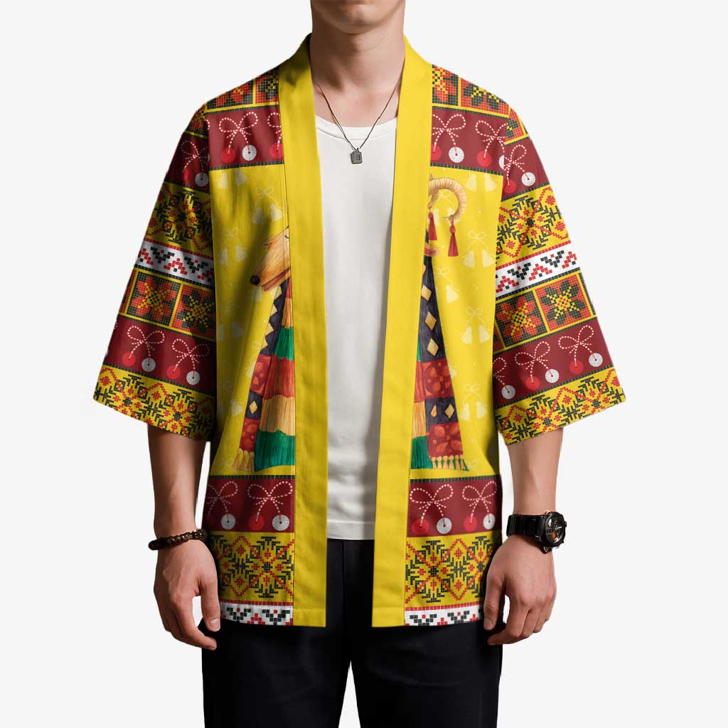 Personalized Moldova Christmas Kimono Capra Goat Folk Costume - Wonder Print Shop