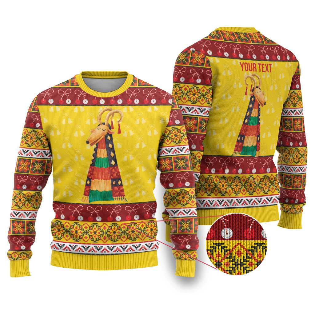 Personalized Moldova Christmas Ugly Christmas Sweater Capra Goat Folk Costume - Wonder Print Shop