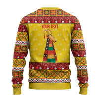 Personalized Moldova Christmas Ugly Christmas Sweater Capra Goat Folk Costume - Wonder Print Shop