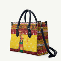 Personalized Moldova Christmas Leather Bag Capra Goat Folk Costume - Wonder Print Shop