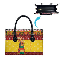 Personalized Moldova Christmas Leather Bag Capra Goat Folk Costume - Wonder Print Shop