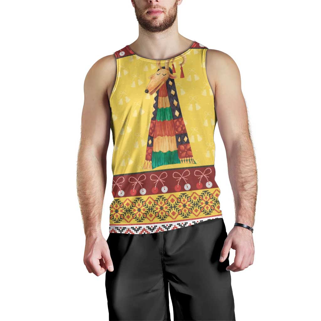 Personalized Moldova Christmas Men Tank Top Capra Goat Folk Costume - Wonder Print Shop