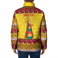 Personalized Moldova Christmas Padded Jacket Capra Goat Folk Costume - Wonder Print Shop