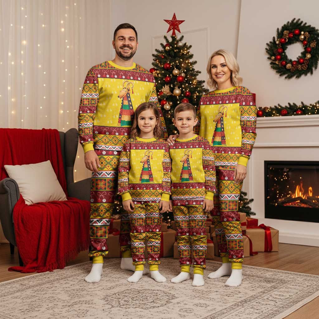 Personalized Moldova Christmas Pajama Set Capra Goat Folk Costume - Wonder Print Shop