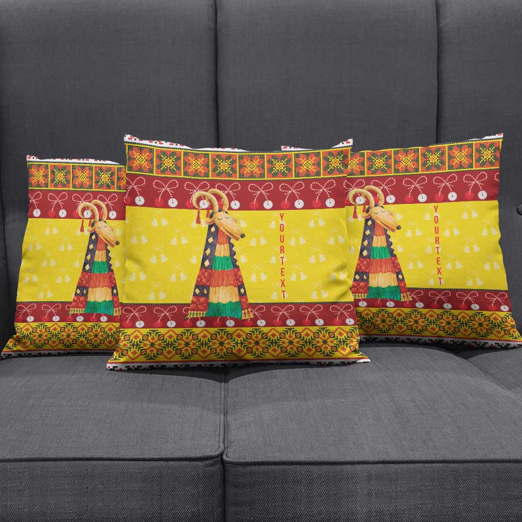 Personalized Moldova Christmas Pillow Cover Capra Goat Folk Costume - Wonder Print Shop