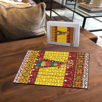 Personalized Moldova Christmas Puzzle Capra Goat Folk Costume - Wonder Print Shop