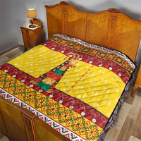 Personalized Moldova Christmas Quilt Capra Goat Folk Costume - Wonder Print Shop