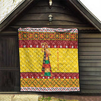 Personalized Moldova Christmas Quilt Capra Goat Folk Costume - Wonder Print Shop