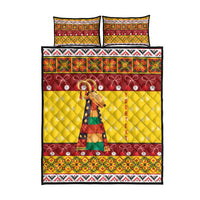 Personalized Moldova Christmas Quilt Bed Set Capra Goat Folk Costume - Wonder Print Shop