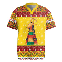 Personalized Moldova Christmas Rugby Jersey Capra Goat Folk Costume - Wonder Print Shop