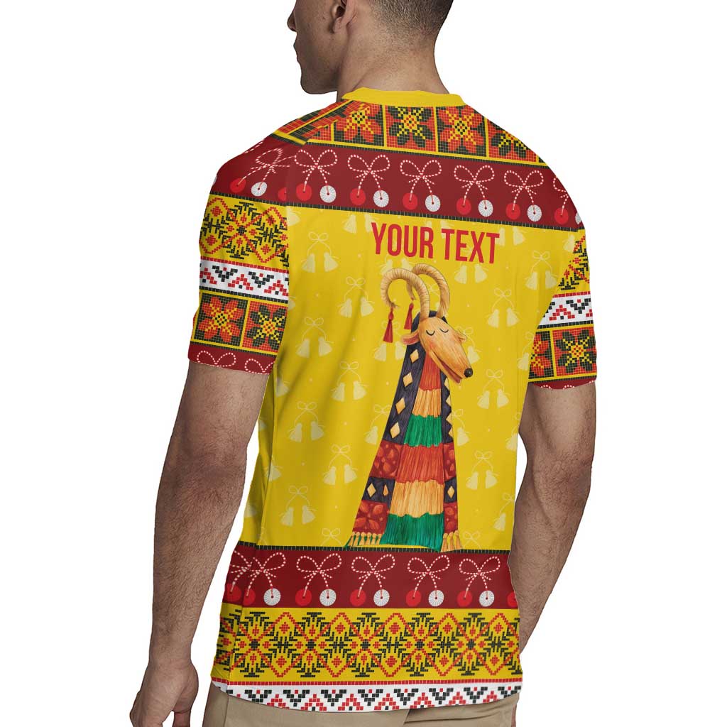 Personalized Moldova Christmas Rugby Jersey Capra Goat Folk Costume - Wonder Print Shop