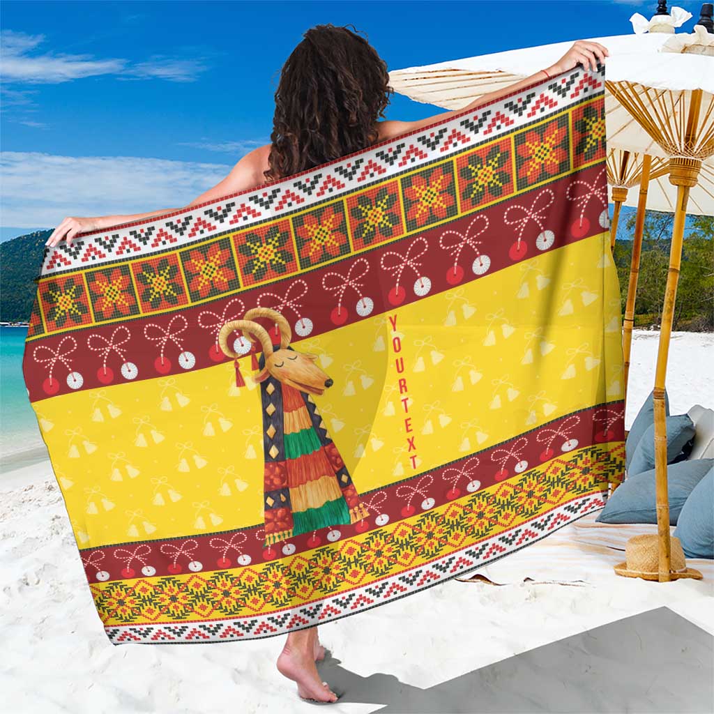 Personalized Moldova Christmas Sarong Capra Goat Folk Costume - Wonder Print Shop