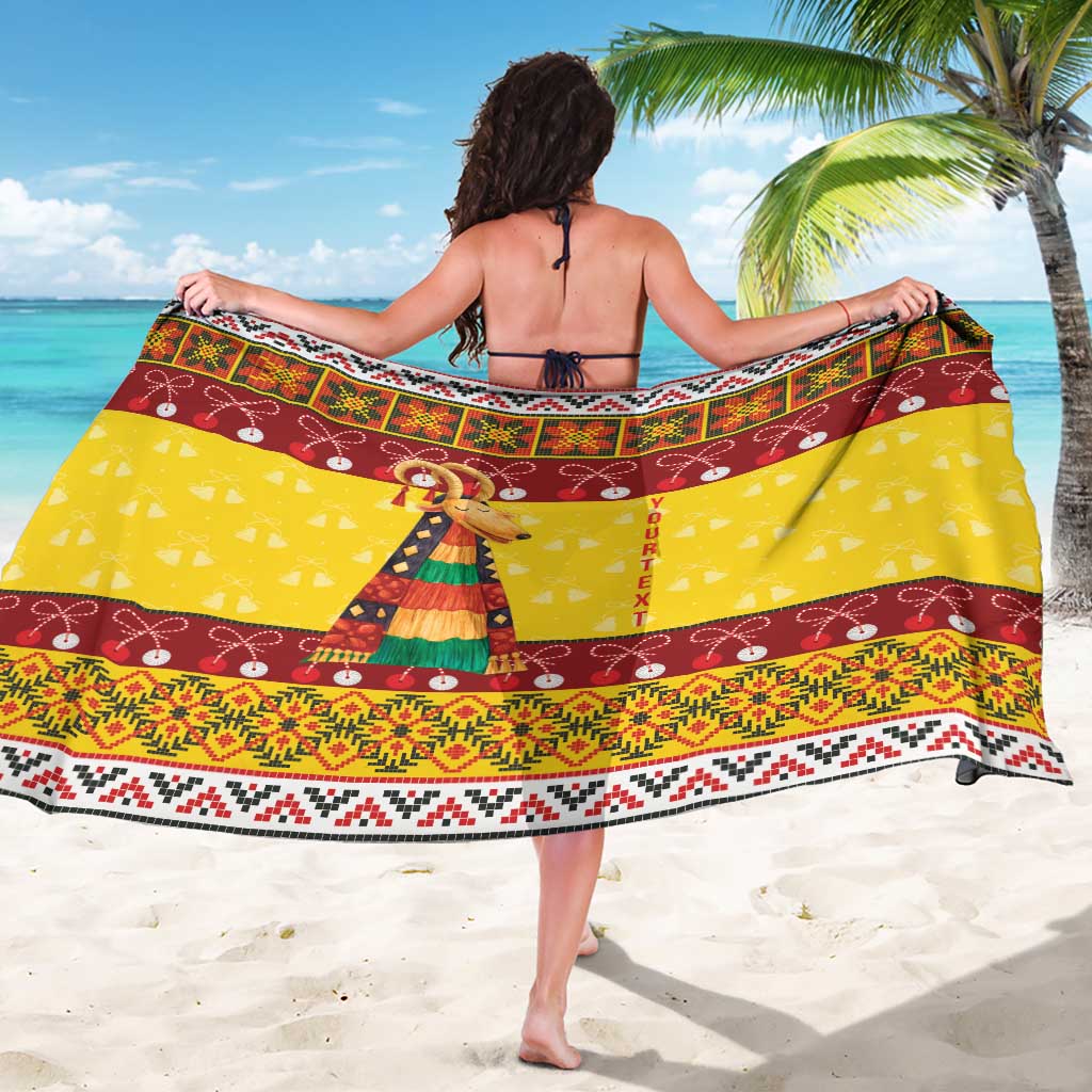 Personalized Moldova Christmas Sarong Capra Goat Folk Costume - Wonder Print Shop