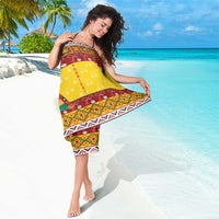 Personalized Moldova Christmas Sarong Capra Goat Folk Costume - Wonder Print Shop