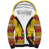 Personalized Moldova Christmas Sherpa Hoodie Capra Goat Folk Costume - Wonder Print Shop