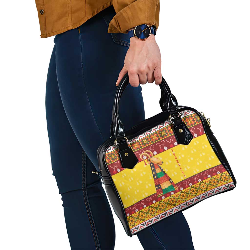 Personalized Moldova Christmas Shoulder Handbag Capra Goat Folk Costume - Wonder Print Shop