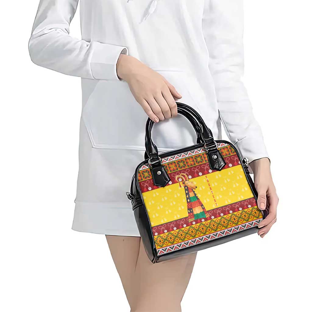 Personalized Moldova Christmas Shoulder Handbag Capra Goat Folk Costume - Wonder Print Shop