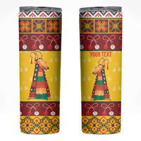 Personalized Moldova Christmas Skinny Tumbler Capra Goat Folk Costume - Wonder Print Shop