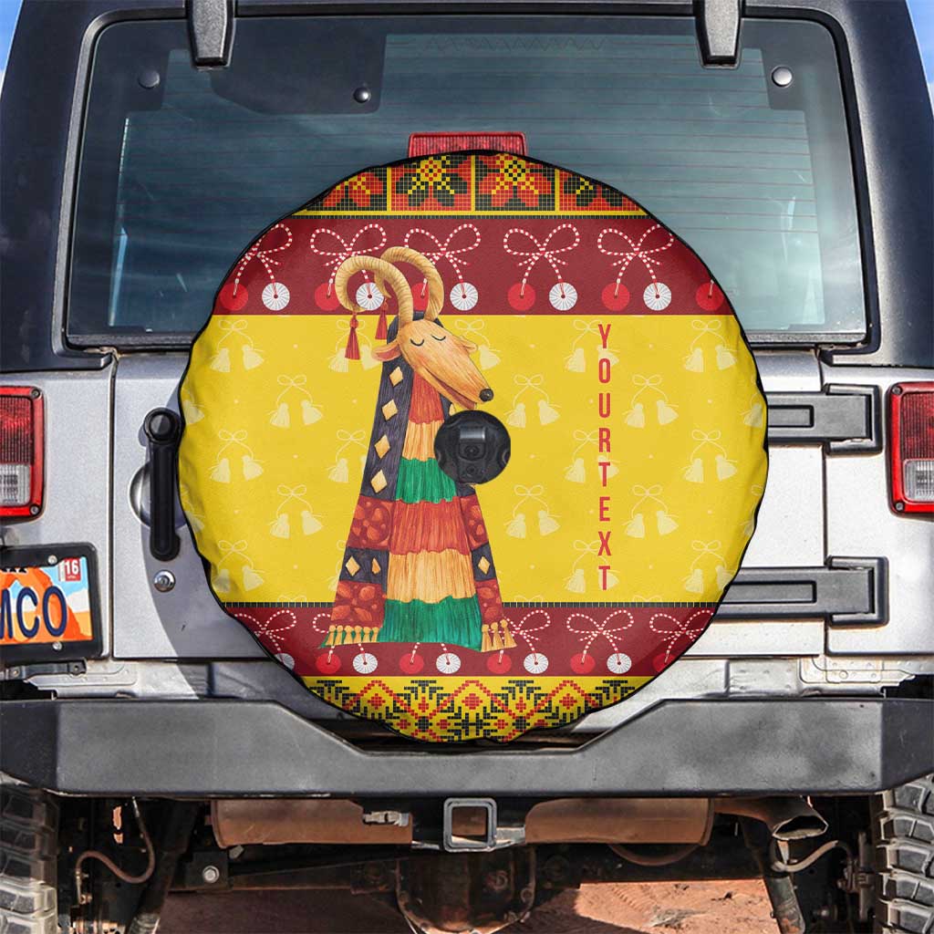 Personalized Moldova Christmas Spare Tire Cover Capra Goat Folk Costume - Wonder Print Shop