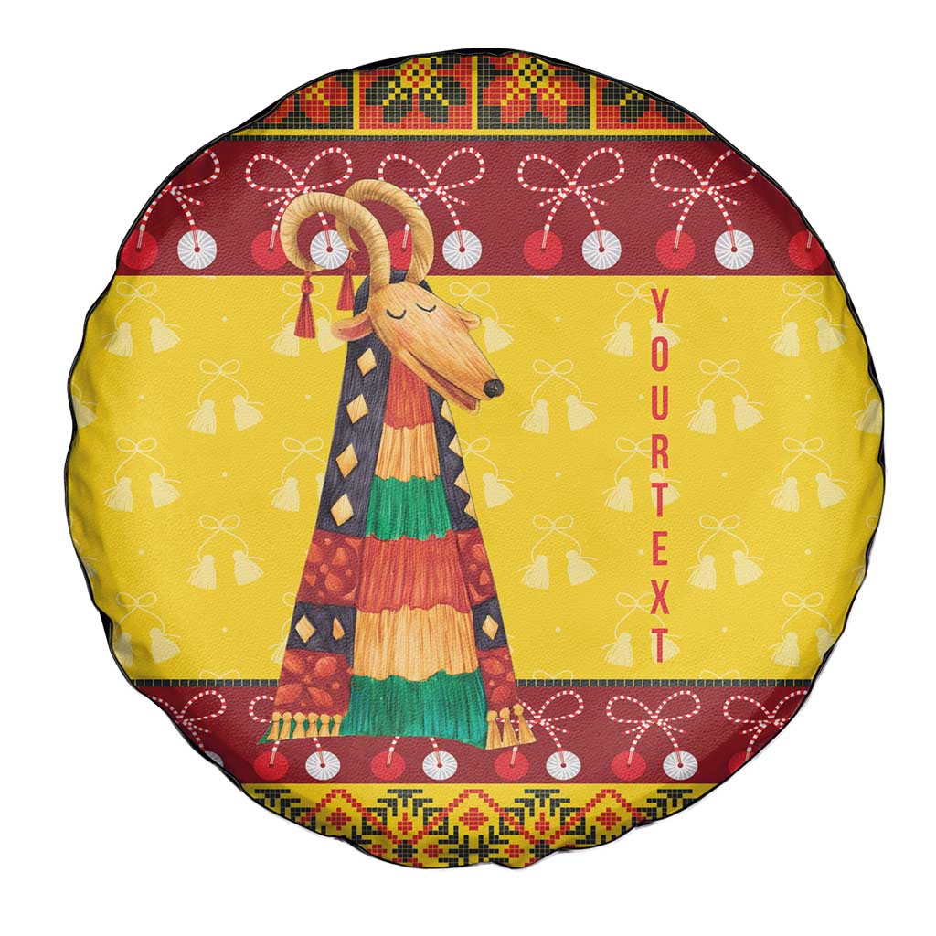 Personalized Moldova Christmas Spare Tire Cover Capra Goat Folk Costume - Wonder Print Shop