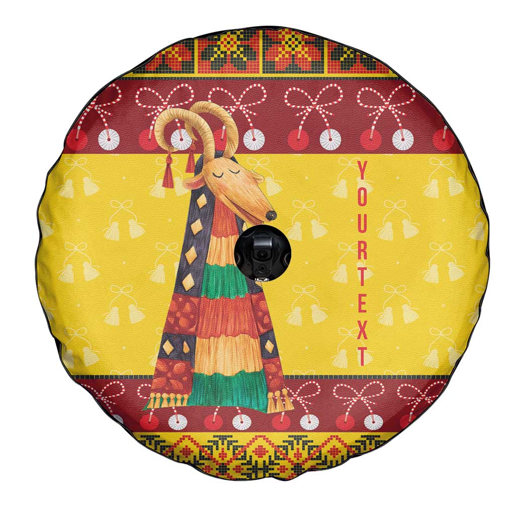 Personalized Moldova Christmas Spare Tire Cover Capra Goat Folk Costume - Wonder Print Shop