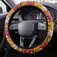 Moldova Christmas Steering Wheel Cover Capra Goat Folk Costume - Wonder Print Shop