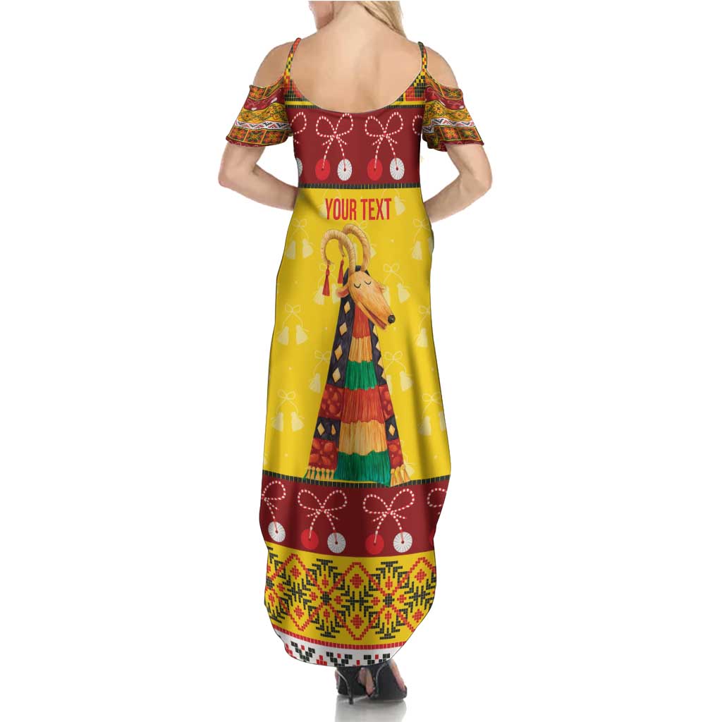 Personalized Moldova Christmas Summer Maxi Dress Capra Goat Folk Costume - Wonder Print Shop