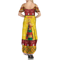 Personalized Moldova Christmas Summer Maxi Dress Capra Goat Folk Costume - Wonder Print Shop
