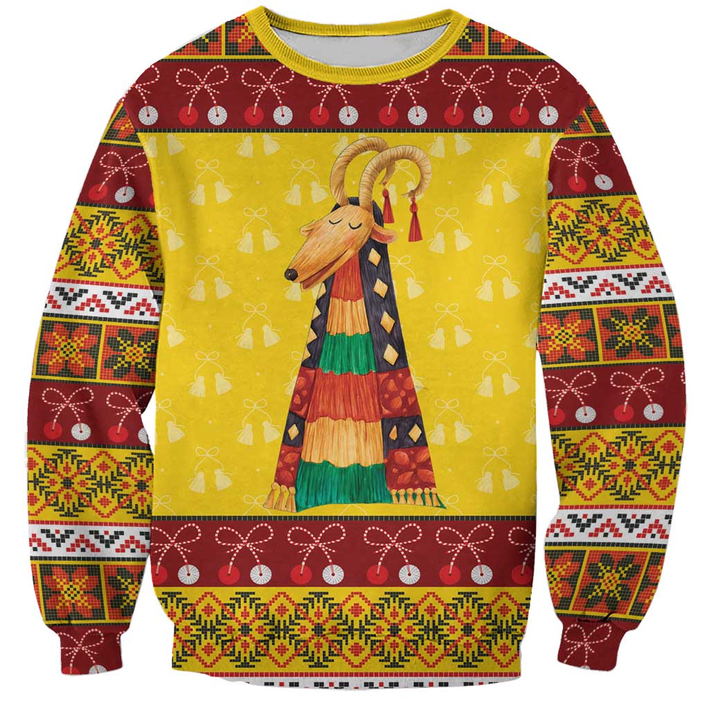 Personalized Moldova Christmas Sweatshirt Capra Goat Folk Costume - Wonder Print Shop