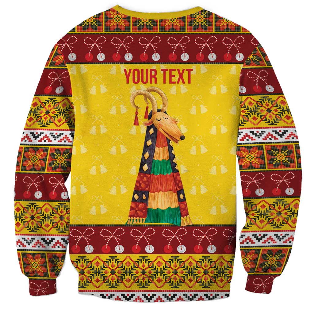 Personalized Moldova Christmas Sweatshirt Capra Goat Folk Costume - Wonder Print Shop
