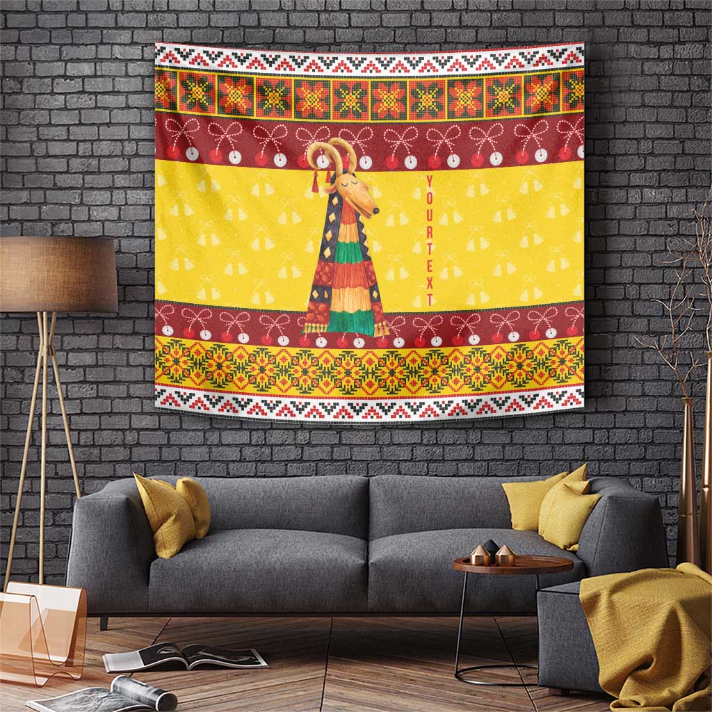 Personalized Moldova Christmas Tapestry Capra Goat Folk Costume - Wonder Print Shop