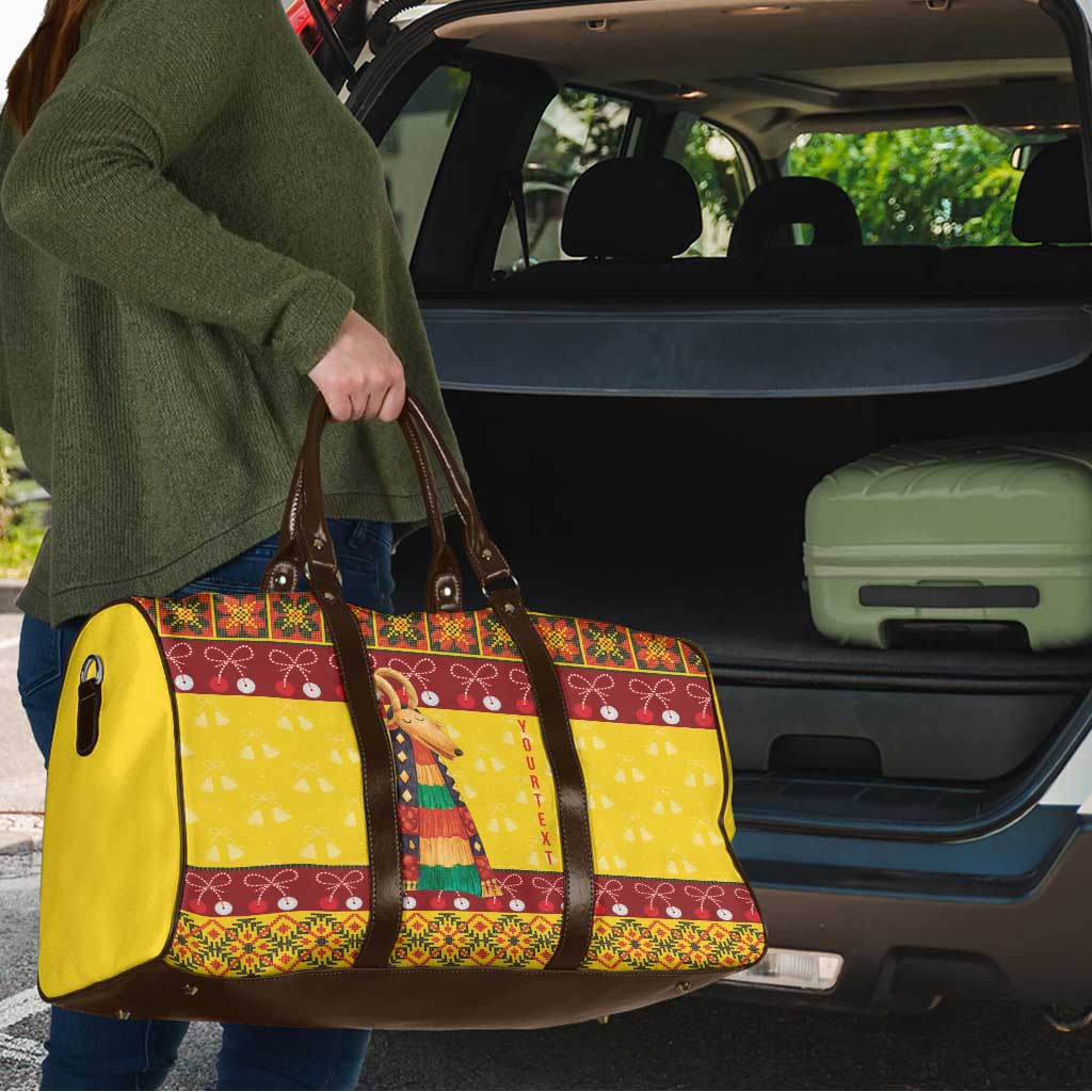 Personalized Moldova Christmas Travel Bag Capra Goat Folk Costume - Wonder Print Shop