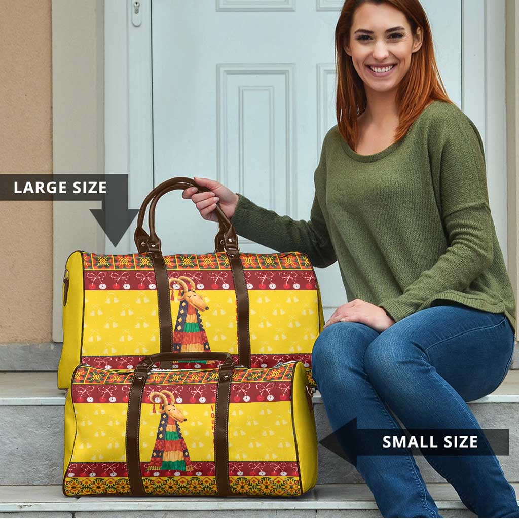 Personalized Moldova Christmas Travel Bag Capra Goat Folk Costume - Wonder Print Shop