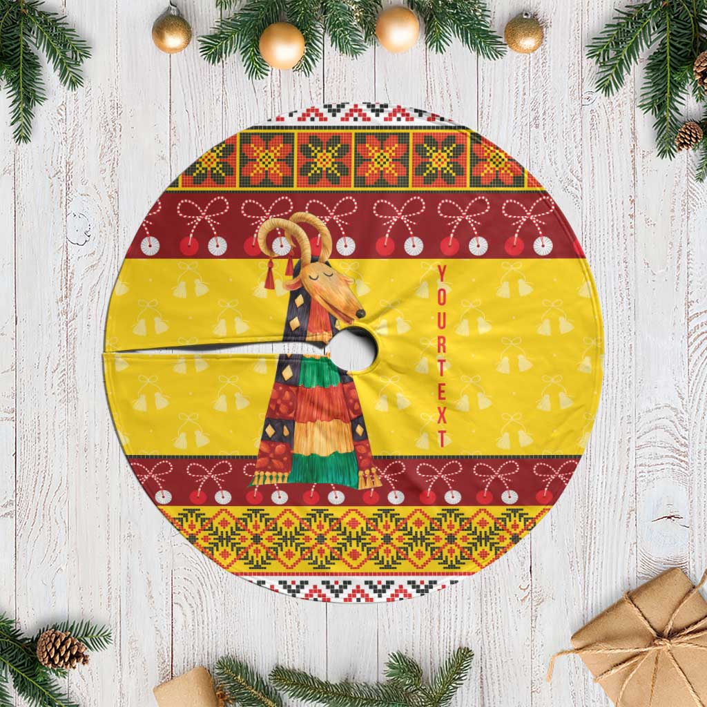 Personalized Moldova Christmas Tree Skirt Capra Goat Folk Costume - Wonder Print Shop